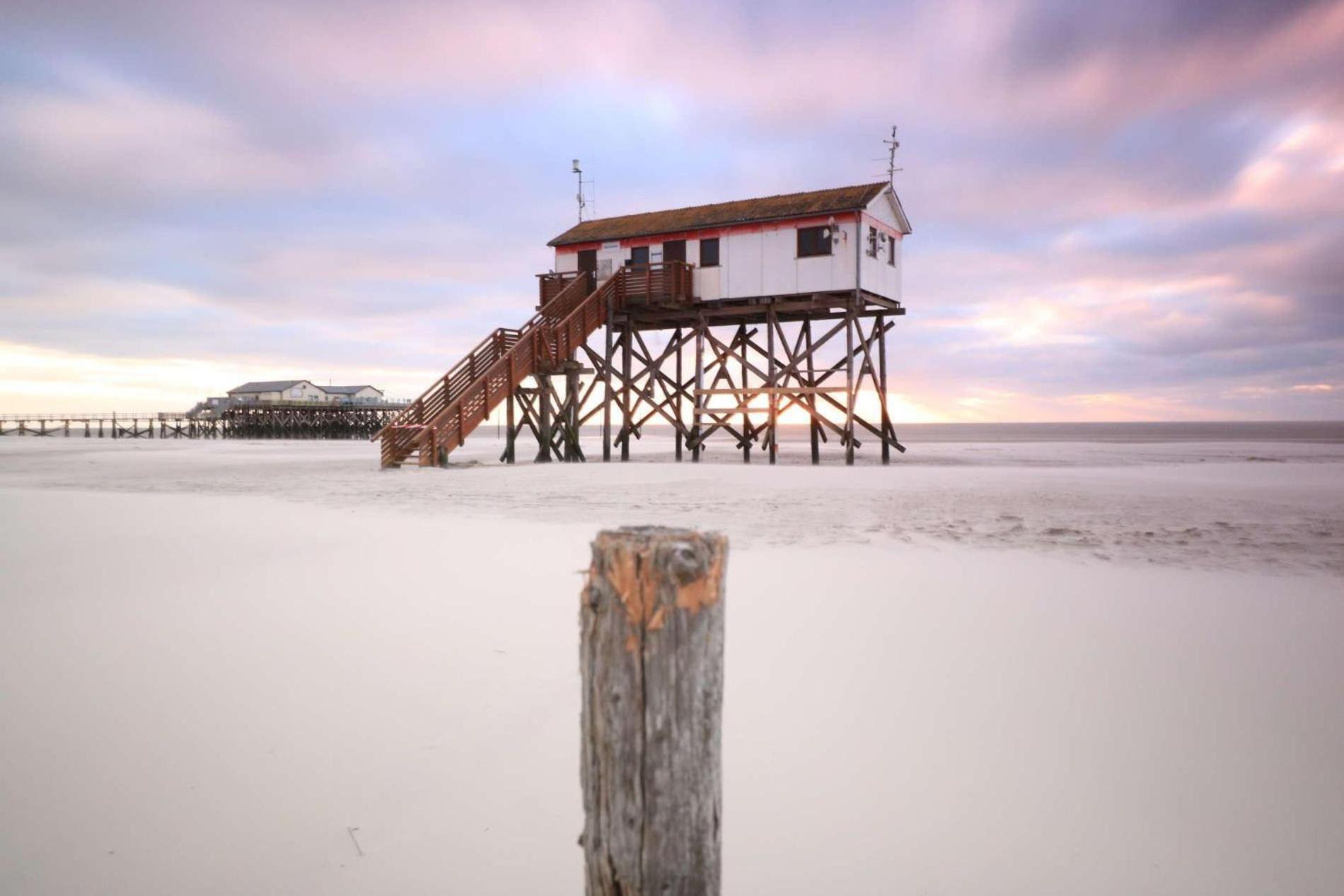 Haushaelfte-Poppenspaeler Sankt Peter-Ording Esterno foto